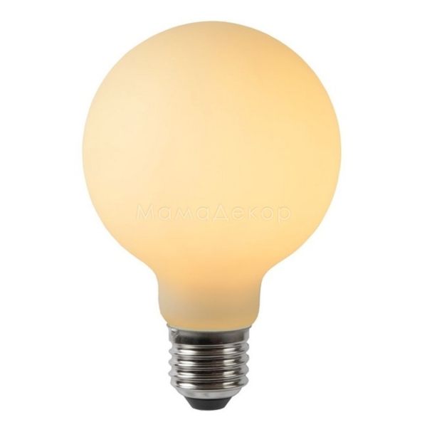 Лампа светодиодная  диммируемая Lucide 49048/05/61 мощностью 5W из серии Filament bulb. Типоразмер — G80 с цоколем E27, температура цвета — 2700K