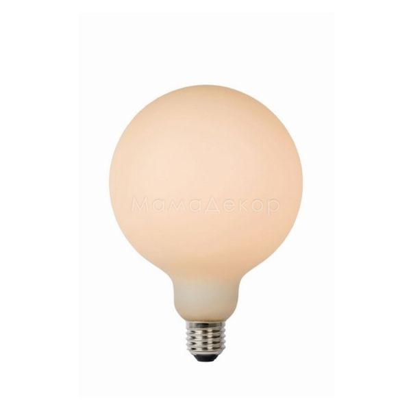 Лампа світлодіодна  сумісна з димером Lucide 49067/08/61 потужністю 8W з серії Step dim bulb. Типорозмір — G125 з цоколем E27, температура кольору — 2700K
