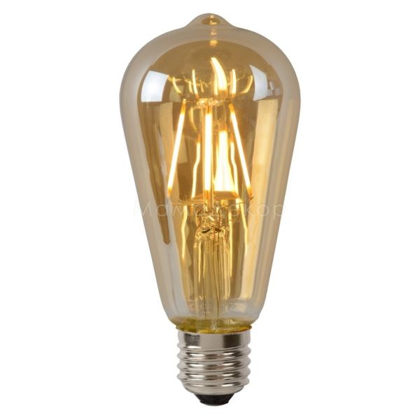 Лампа светодиодная  диммируемая Lucide 49068/05/62 мощностью 5W из серии Led bulb. Типоразмер — ST64 с цоколем E27, температура цвета — 2700K