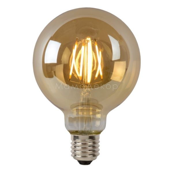 Лампа светодиодная  диммируемая Lucide 49069/05/62 мощностью 5W из серии Led bulb. Типоразмер — G95 с цоколем E27, температура цвета — 2700K