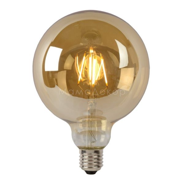 Лампа светодиодная  диммируемая Lucide 49070/08/62 мощностью 8W из серии Led bulb. Типоразмер — G125 с цоколем E27, температура цвета — 2700K