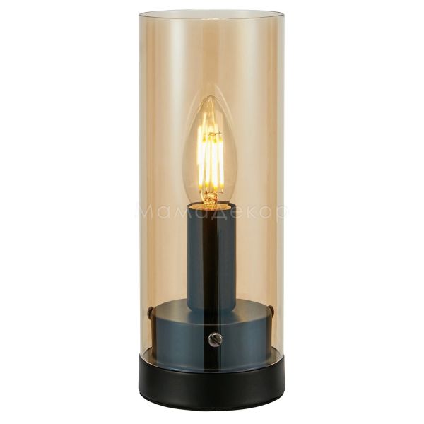 Настільна лампа Markslojd 108719 Post Table 1l 9cm Black/plated Amber