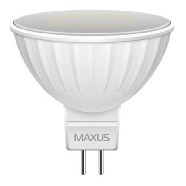 Лампа світлодіодна Maxus 1-LED-143-01 потужністю 3W. Типорозмір — MR16 з цоколем GU5.3, температура кольору — 3000K
