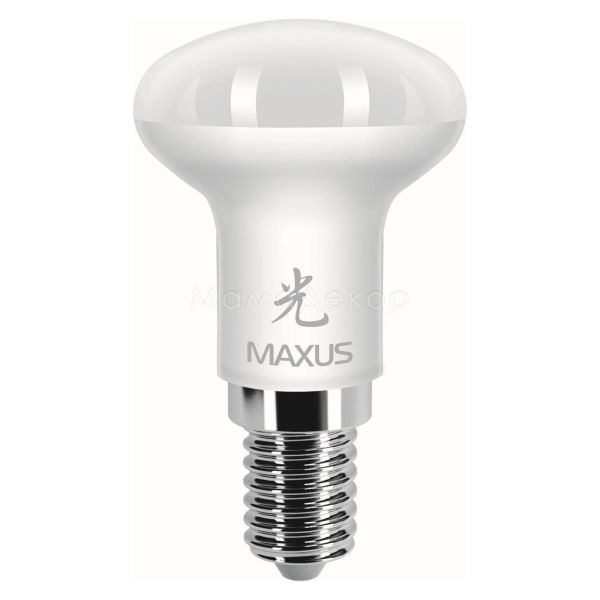 Лампа світлодіодна Maxus 1-LED-359 потужністю 3.5W з серії Sakura. Типорозмір — R39 з цоколем E14, температура кольору — 3000K