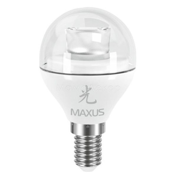 Лампа светодиодная Maxus 1-LED-431 мощностью 4W из серии Sakura. Типоразмер — G45 с цоколем E14, температура цвета — 3000K