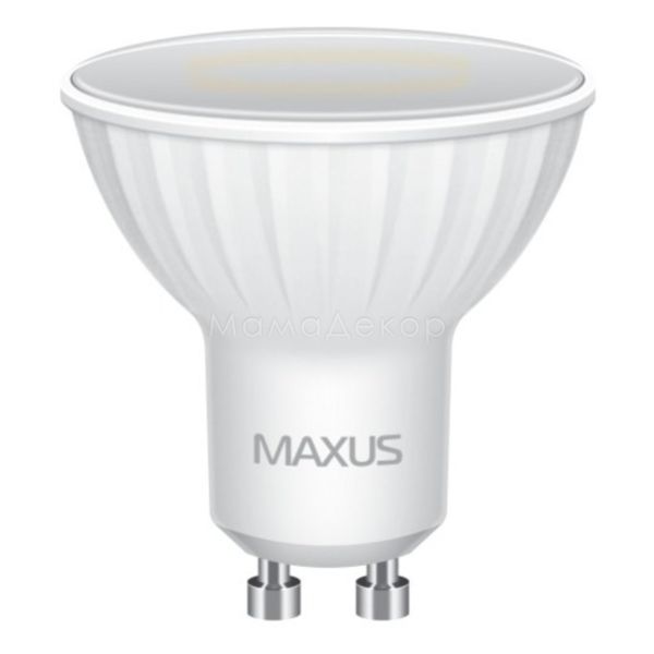 Лампа светодиодная Maxus 1-LED-517 мощностью 5W. Типоразмер — MR16 с цоколем GU10, температура цвета — 3000K