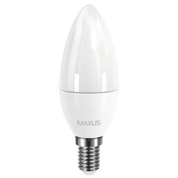 Лампа світлодіодна Maxus 1-LED-5311 потужністю 4W. Типорозмір — C37 з цоколем E14, температура кольору — 3000K