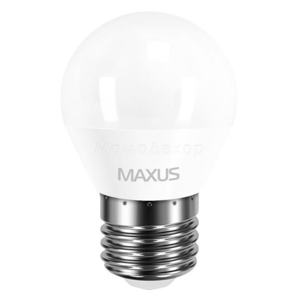 Лампа світлодіодна Maxus 1-LED-5410 потужністю 4W. Типорозмір — G45 з цоколем E27, температура кольору — 4100K