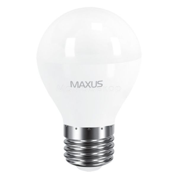Лампа світлодіодна Maxus 1-LED-5413 потужністю 8W. Типорозмір — G45 з цоколем E27, температура кольору — 3000K