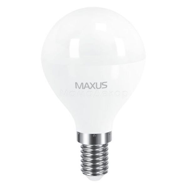 Лампа світлодіодна Maxus 1-LED-5416-02 потужністю 8W. Типорозмір — G45 з цоколем E14, температура кольору — 4100K