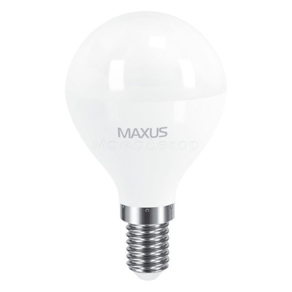 Лампа світлодіодна Maxus 1-LED-5416 потужністю 8W. Типорозмір — G45 з цоколем E14, температура кольору — 4100K