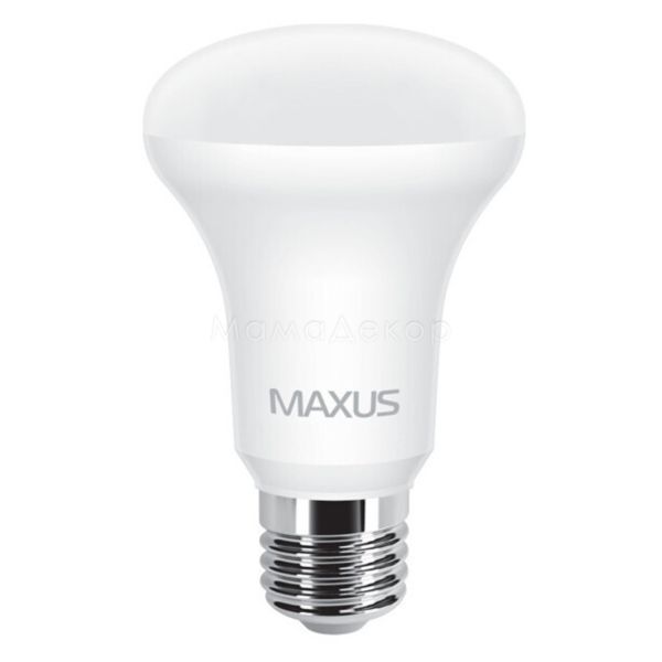 Лампа светодиодная Maxus 1-LED-555 мощностью 7W. Типоразмер — R63 с цоколем E27, температура цвета — 3000K