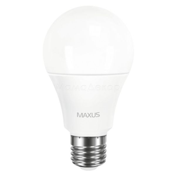 Лампа светодиодная Maxus 1-LED-561-P мощностью 10W. Типоразмер — A60 с цоколем E27, температура цвета — 3000K