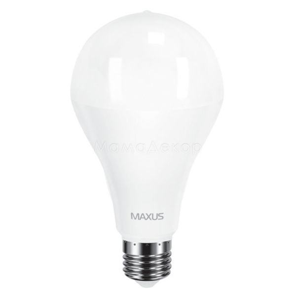 Лампа светодиодная Maxus 1-LED-569 мощностью 20W. Типоразмер — A80 с цоколем E27, температура цвета — 3000K