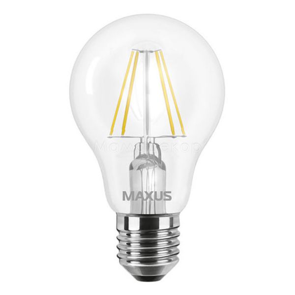 Лампа світлодіодна Maxus 1-LED-572 потужністю 7W з серії FM. Типорозмір — A60 з цоколем E27, температура кольору — 4100K