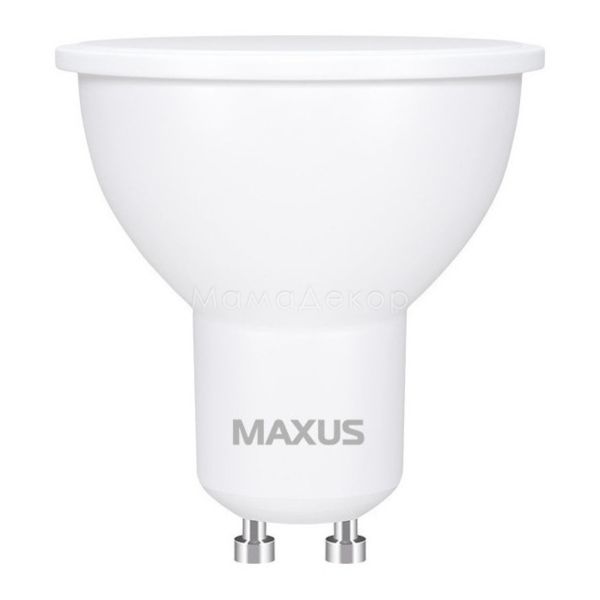 Лампа світлодіодна Maxus 1-LED-716 потужністю 5W. Типорозмір — MR16 з цоколем GU10, температура кольору — 4100K