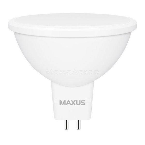 Лампа світлодіодна Maxus 1-LED-723 потужністю 7W. Типорозмір — MR16 з цоколем GU5.3, температура кольору — 3000K
