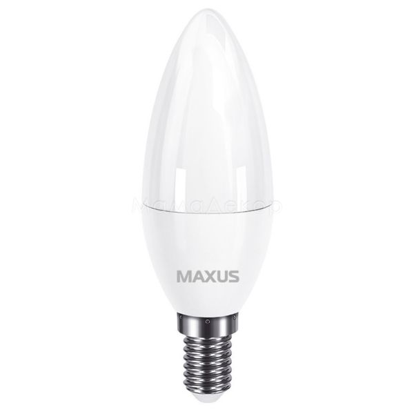 Лампа світлодіодна Maxus 1-LED-732 потужністю 5W. Типорозмір — C37 з цоколем E14, температура кольору — 4100K