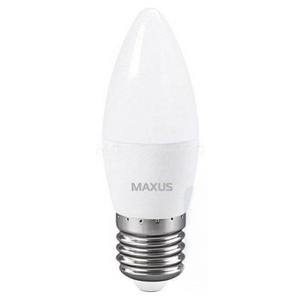 Лампа світлодіодна Maxus 1-LED-738 потужністю 5W. Типорозмір — C37 з цоколем E27, температура кольору — 4100K