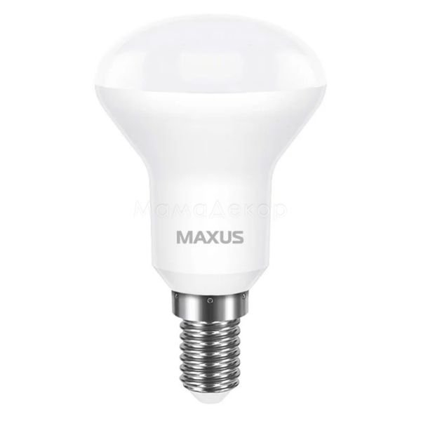 Лампа світлодіодна Maxus 1-LED-756 потужністю 6W. Типорозмір — R50 з цоколем E14, температура кольору — 4100K