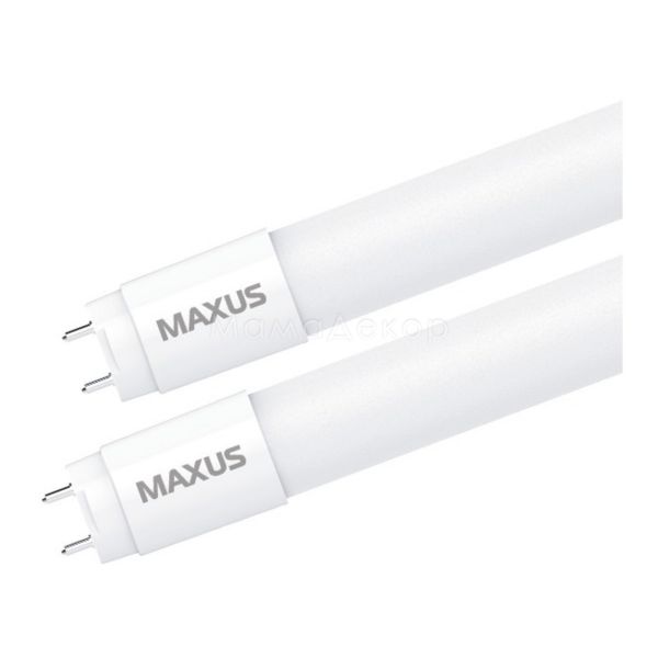 Лампа светодиодная Maxus 1-LED-T8-060M-0865-07 мощностью 8W. Типоразмер — T8 с цоколем G13, температура цвета — 6500K