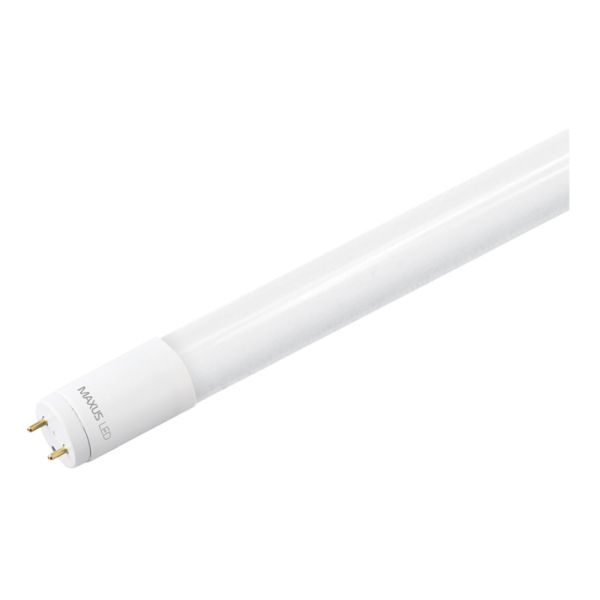 Лампа светодиодная Maxus 1-LED-T8-120M-1830-02 мощностью 18W. Типоразмер — T8 с цоколем G13, температура цвета — 3000K