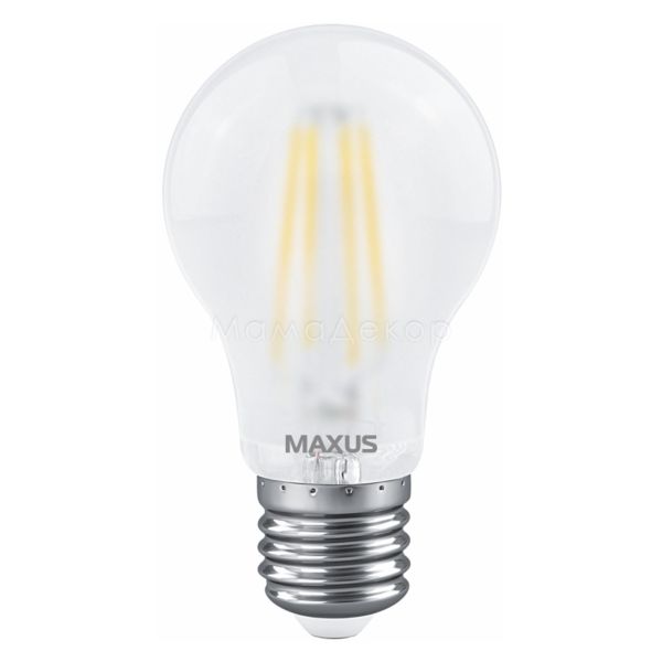 Лампа світлодіодна Maxus 1-MFM-762 потужністю 8W з серії Filament. Типорозмір — A60 з цоколем E27, температура кольору — 4100K