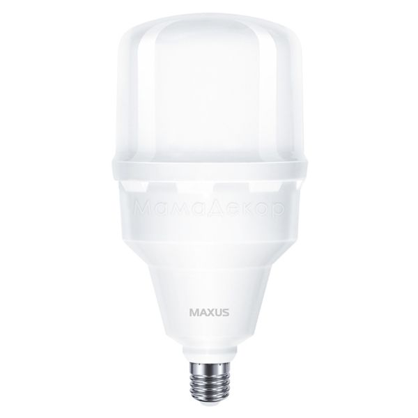 Лампа светодиодная Maxus 1-MHW-7505 мощностью 50W из серии HW. Типоразмер — E40 с цоколем E27, температура цвета — 5000K