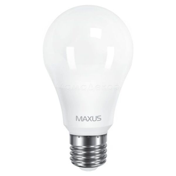 Лампа светодиодная Maxus 2-LED-561-01 мощностью 10W. Типоразмер — A60 с цоколем E27, температура цвета — 3000K. В наборе 2шт.