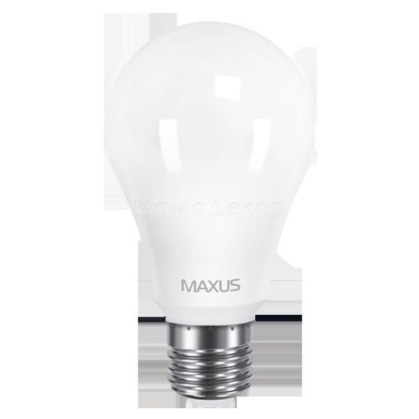 Лампа светодиодная Maxus 2-LED-562-P мощностью 10W. Типоразмер — A60 с цоколем E27, температура цвета — 4100K. В наборе 2шт.