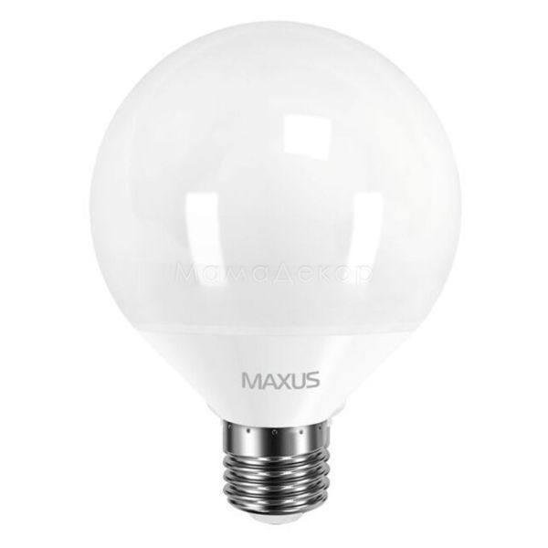 Лампа светодиодная Maxus 2-LED-901 мощностью 12W. Типоразмер — G95 с цоколем E27, температура цвета — 3000K. В наборе 2шт.