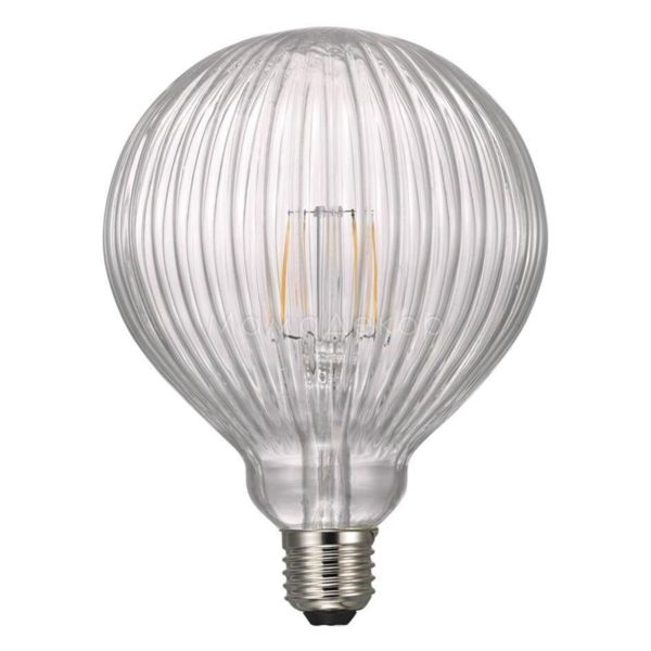 Лампа світлодіодна Nordlux 1441070 потужністю 1.5W з серії Avra. Типорозмір — G125 з цоколем E27, температура кольору — 2200K