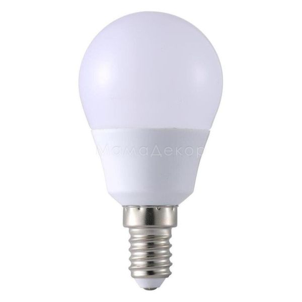 Лампа світлодіодна Nordlux 1500570 потужністю 6W. Типорозмір — P4.5 з цоколем E14, температура кольору — 2700K