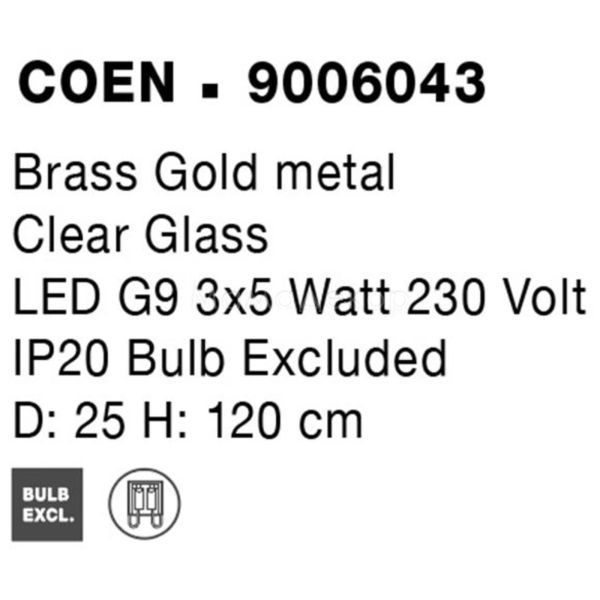 Зображення з інформацією про товар Nova Luce 9006043 Coen