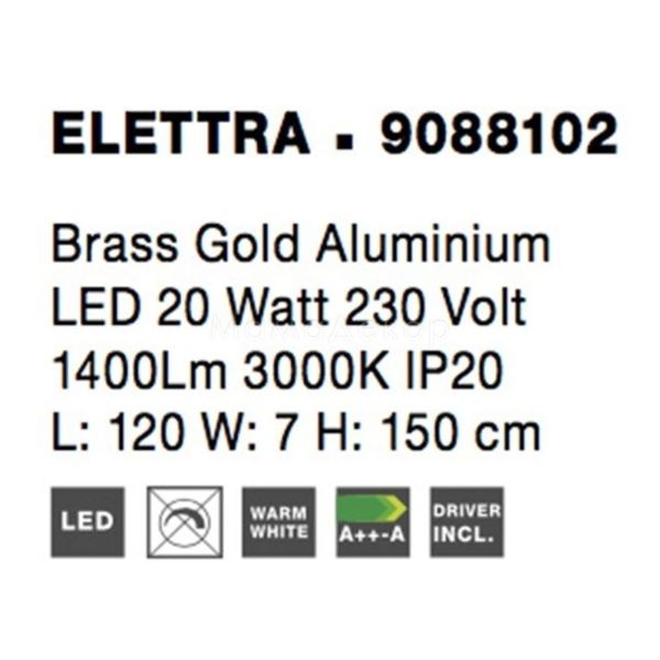 Зображення з інформацією про товар Nova Luce 9088102 Elettra