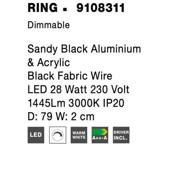 Зображення з інформацією про товар Nova Luce 9108311 Ring