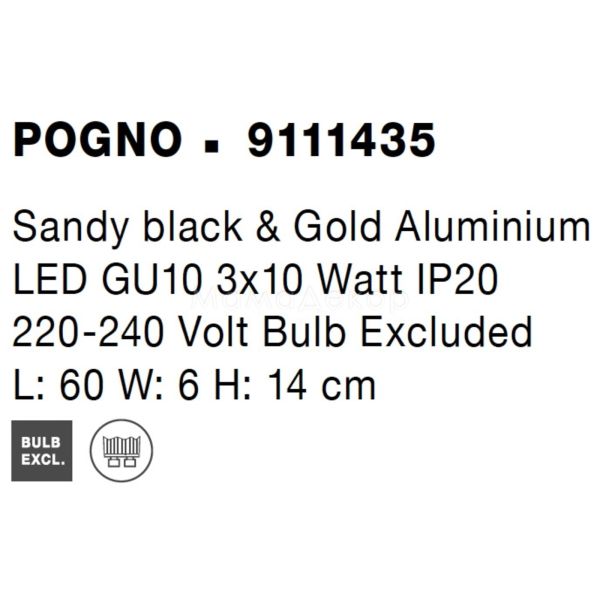 Зображення з інформацією про товар Nova Luce 9111435 Pogno