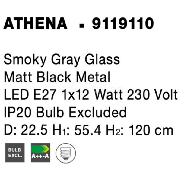 Зображення з інформацією про товар Nova Luce 9119110 Athena