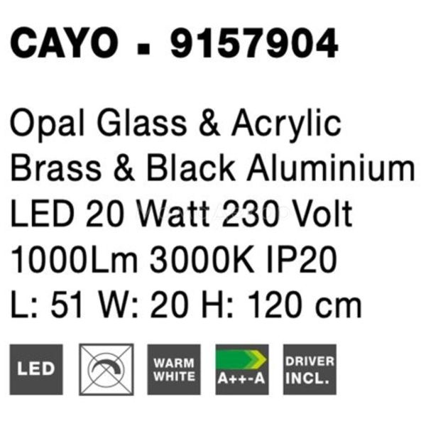 Зображення з інформацією про товар Nova Luce 9157904 Cayo
