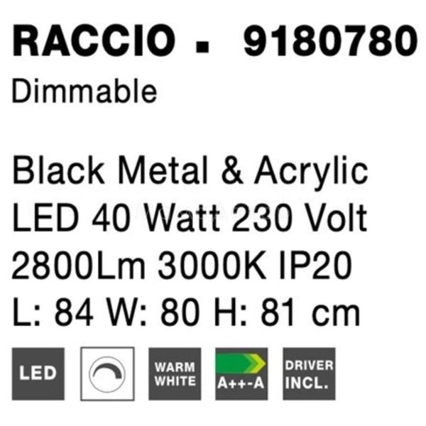 Зображення з інформацією про товар Nova Luce 9180780 Raccio