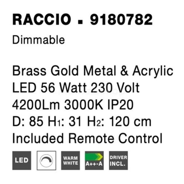 Зображення з інформацією про товар Nova Luce 9180782 Raccio