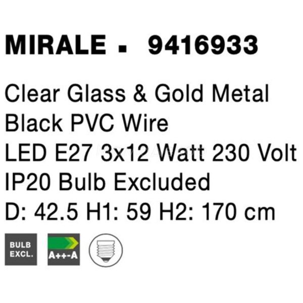 Зображення з інформацією про товар Nova Luce 9416933 Mirale