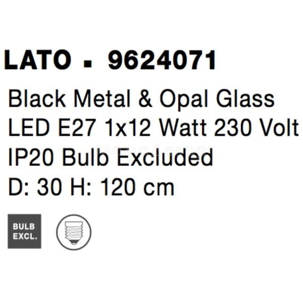 Зображення з інформацією про товар Nova Luce 9624071 Lato