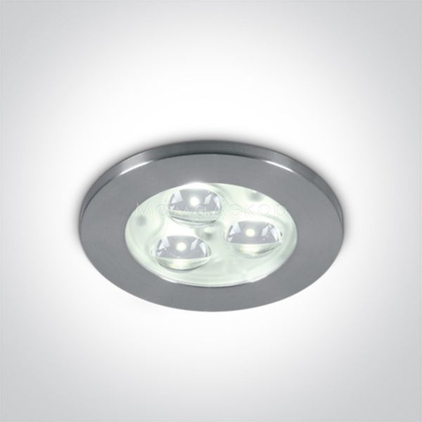 Точечный светильник One Light 10103N/AL/W/35 3W LED Glass Lens Aluminium