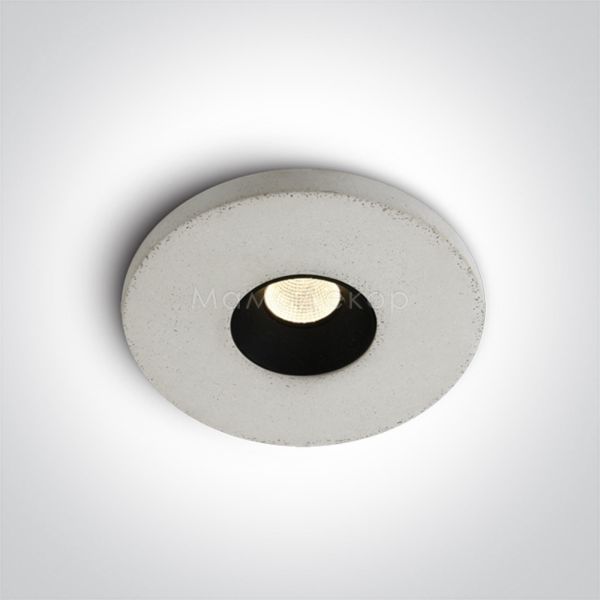 Точечный светильник One Light 10104M/W The Cement Look Recessed Cement + black reflector