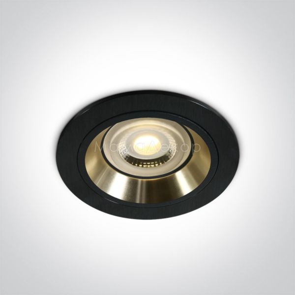 Точечный светильник One Light 10105ALG/B/GL The Dark Light Dual Ring Range Aluminium