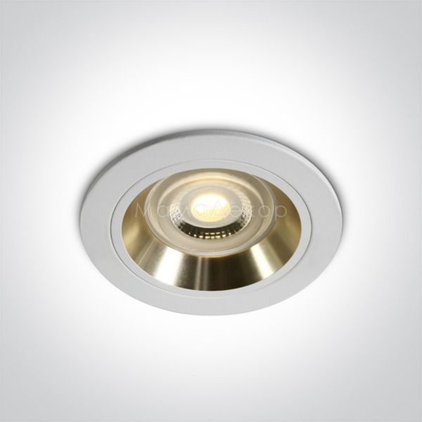 Точковий світильник One Light 10105ALG/W/GL The Dark Light Dual Ring Range Aluminium