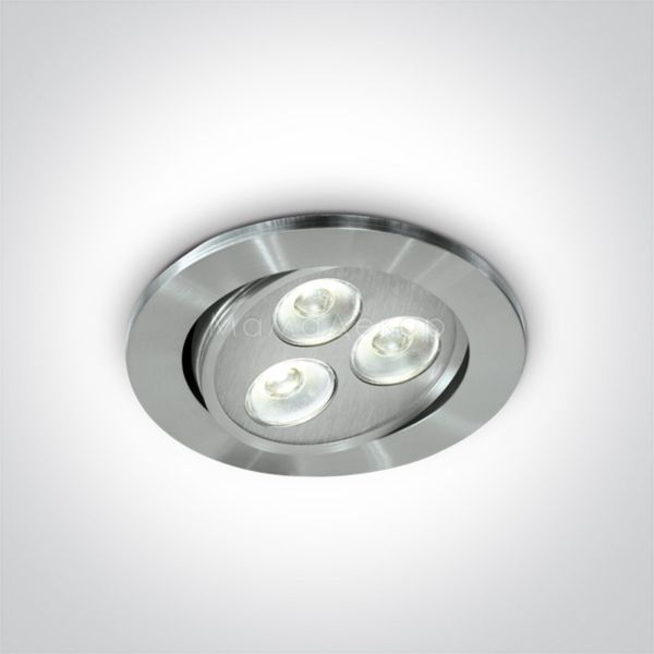 Точечный светильник One Light 11103L/D/15 The 3xLED Round Spots Aluminium