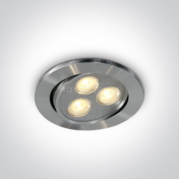 Точечный светильник One Light 11103L/W/15 The 3xLED Round Spots Aluminium