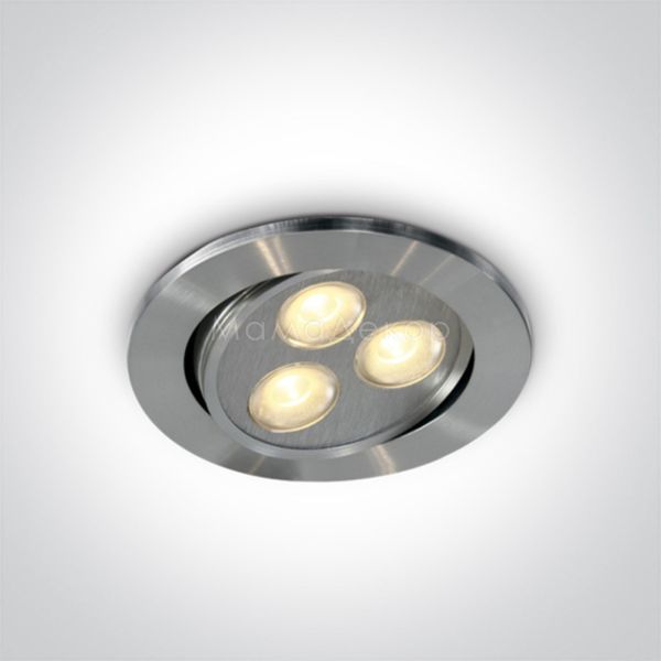 Точечный светильник One Light 11103L/W/15 The 3xLED Round Spots Aluminium